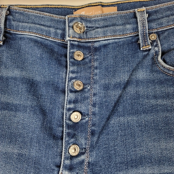 7 FAM button fly luxe Vintage high waist ankle skinny jeans size 33 - Picture 3 of 9